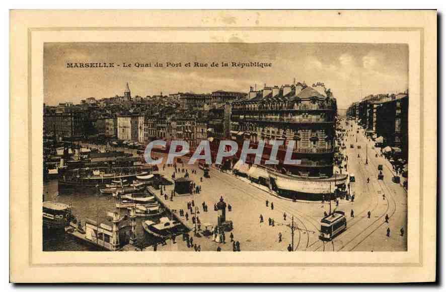 Marseille - Le Quai du Port et Rue de la République — éditeur non visible