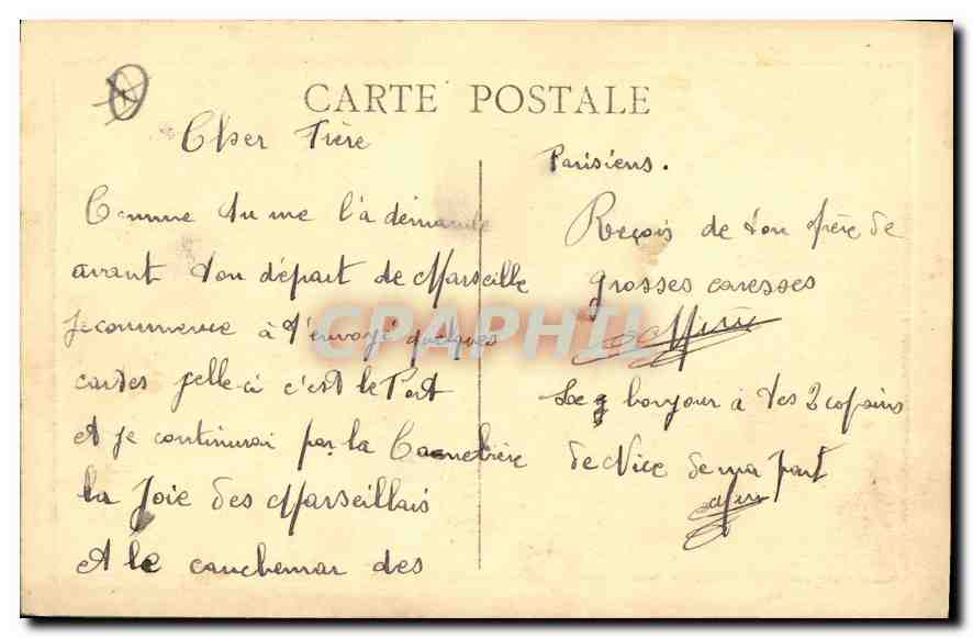 Marseille - Le Quai du Port et Rue de la République — éditeur non visible — Rückseite