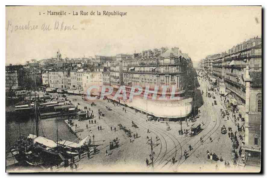 CPA Marseille la rue de la Republique 