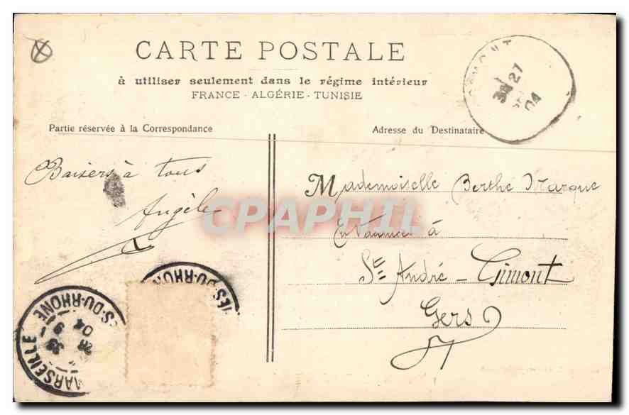 CPA Marseille la rue de la Republique  — Rückseite