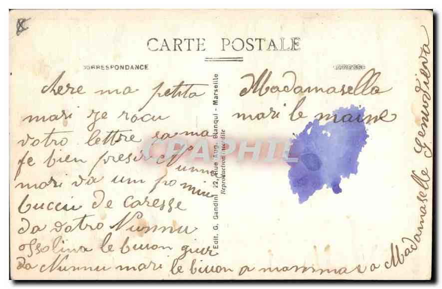 CPA Marseille Quai du Port et rue de la Republique  — Rückseite