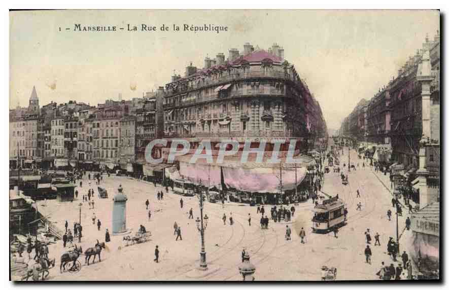 CPA Marseille la rue de la Republique 