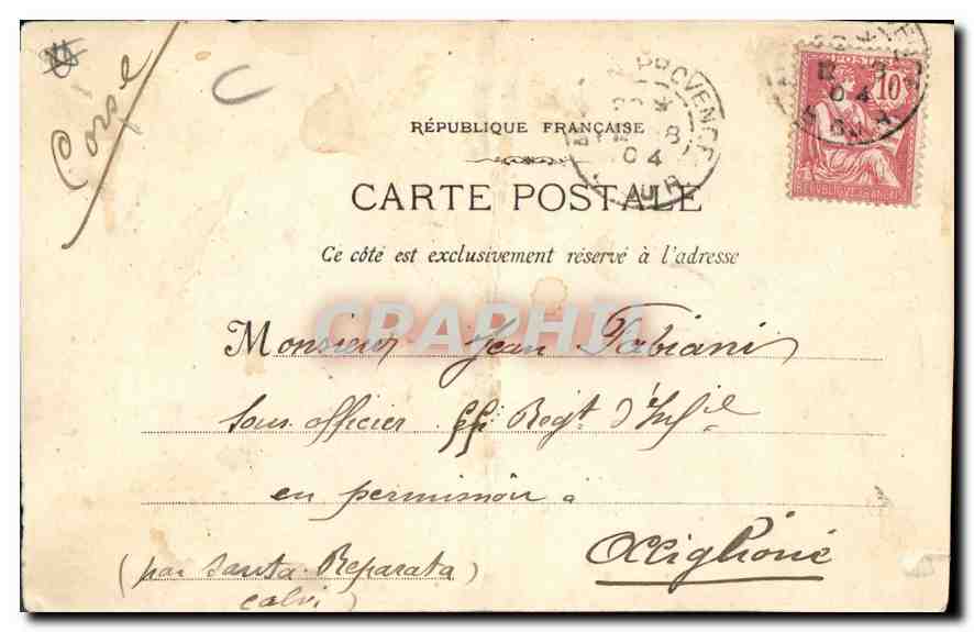 CPA Marseille la rue de la Republique  — Verso