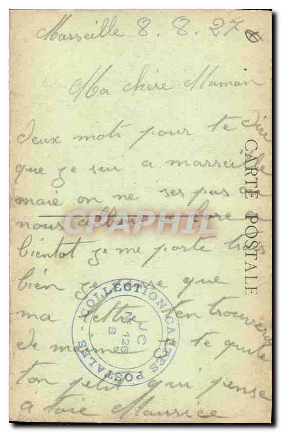 CPA Marseille rue de la Republique  — Verso