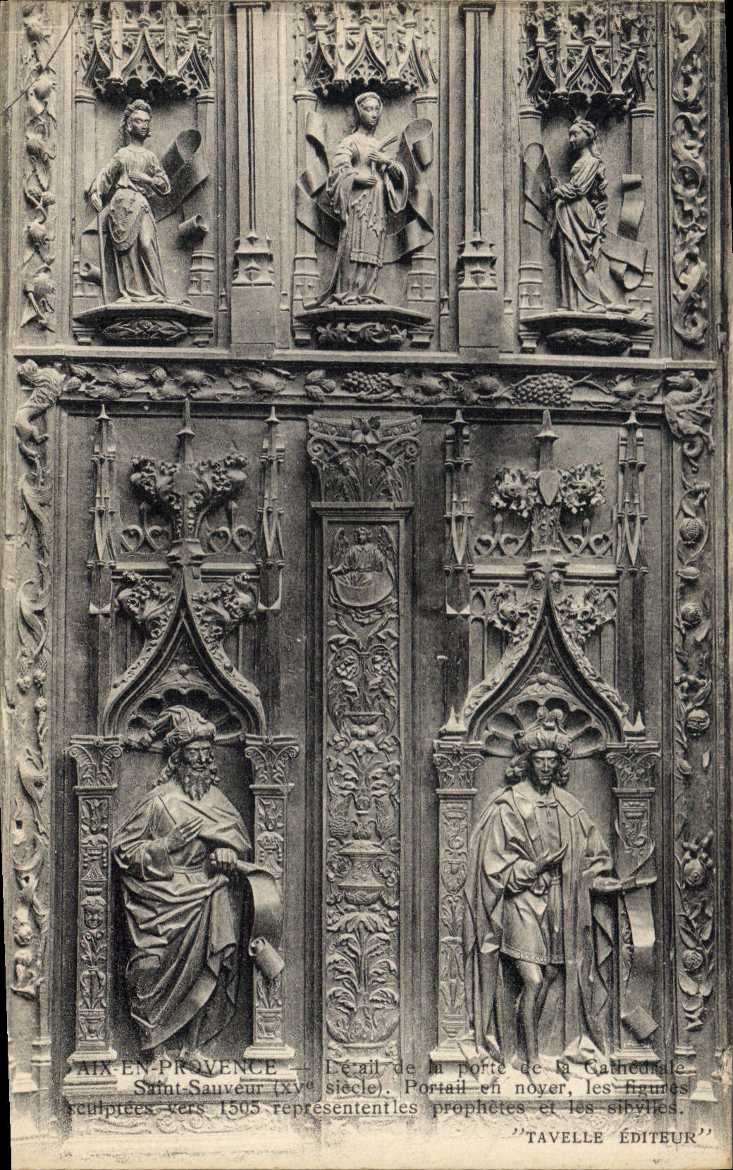 Aix-en-Provence — Portail de la cathédrale Saint-Sauveur (XVe siècle) — Tavelle Éditeur