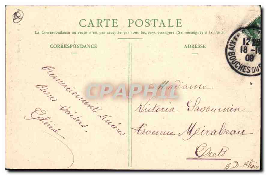 AIX-EN-PROVENCE — Le Portique de la Cathédrale — Collection Jaussaud — Achterkant
