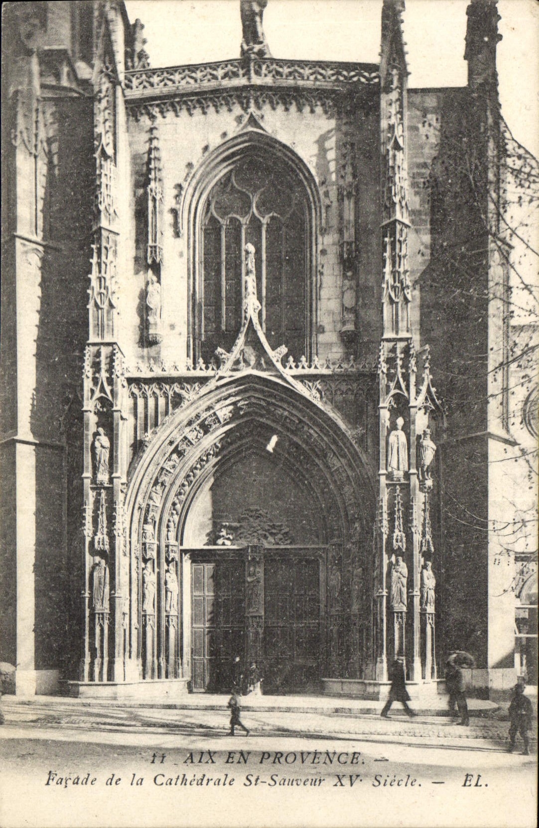 Aix-en-Provence — Façade de la Cathédrale St-Sauveur XV Siècle — EL.