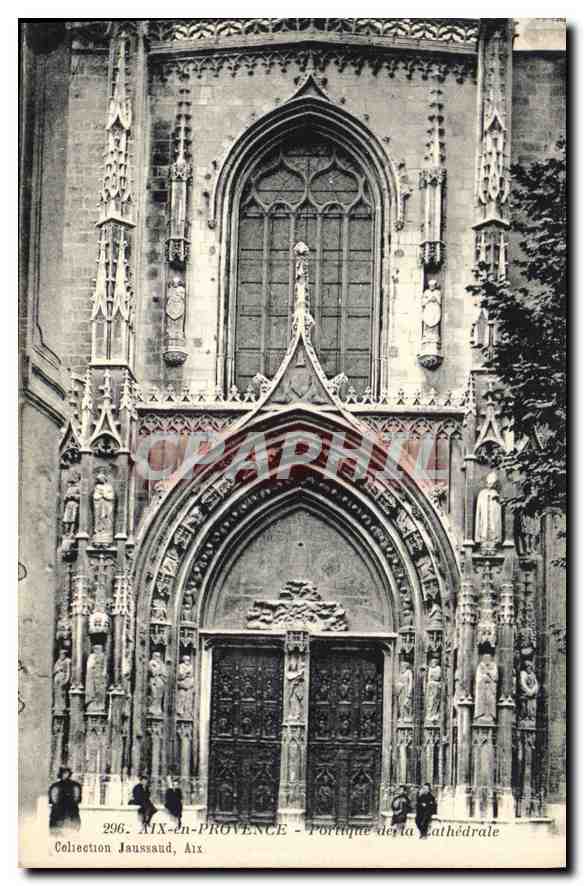 CPA Aix en Provence Portique de la Cathedrale 