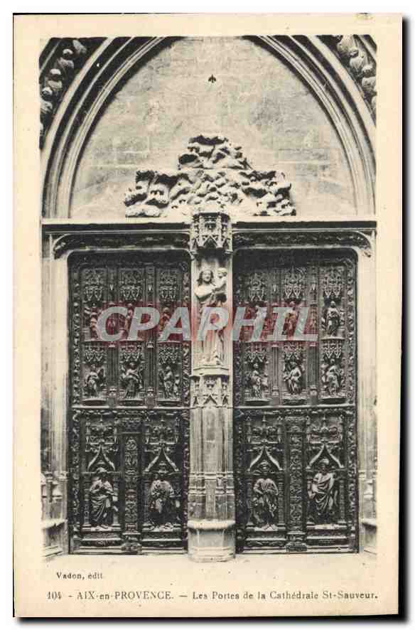 AIX-en-PROVENCE — Les Portes de la Cathédrale St-Sauveur — Vadon, édit.
