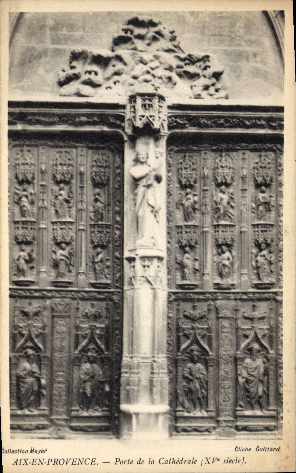 Aix-en-Provence — Porte de la Cathédrale (XVe siècle) — Cliché Guittard
