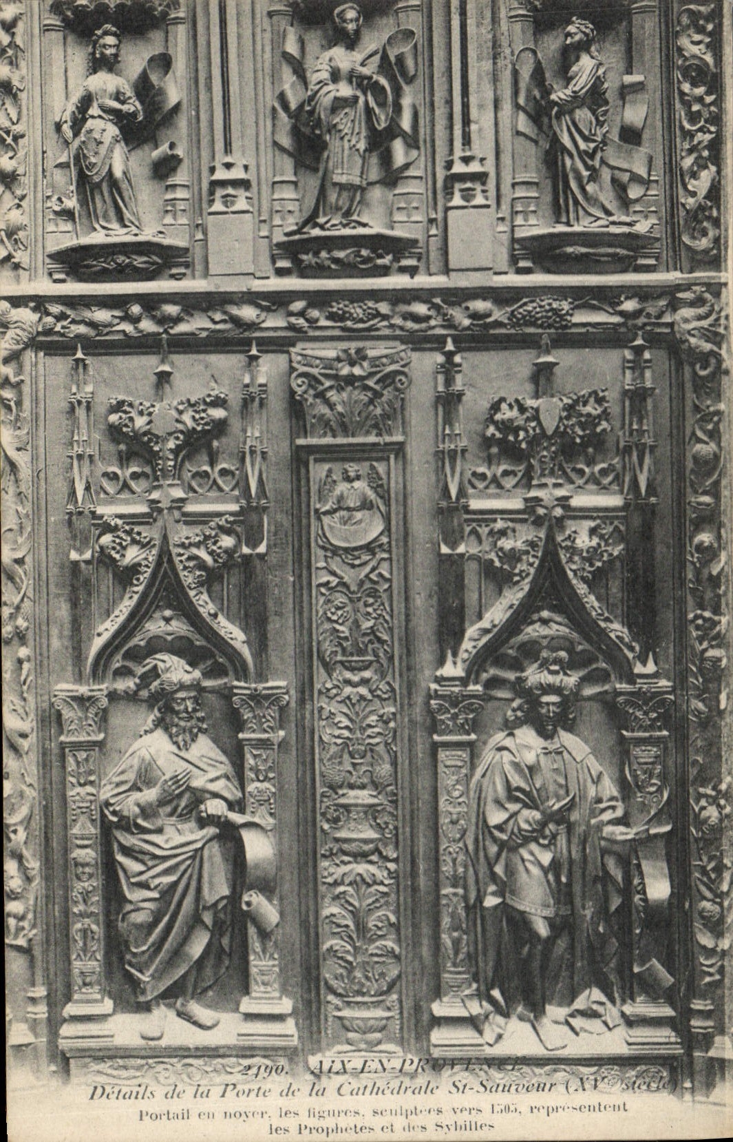 Détails de la Porte de la Cathédrale St-Sauveur — Aix-en-Provence — éditeur non identifié, n° 2490