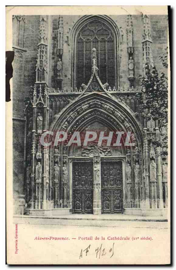 Aix-en-Provence — Portail de la Cathédrale (xve siècle) — Papourette Germanne