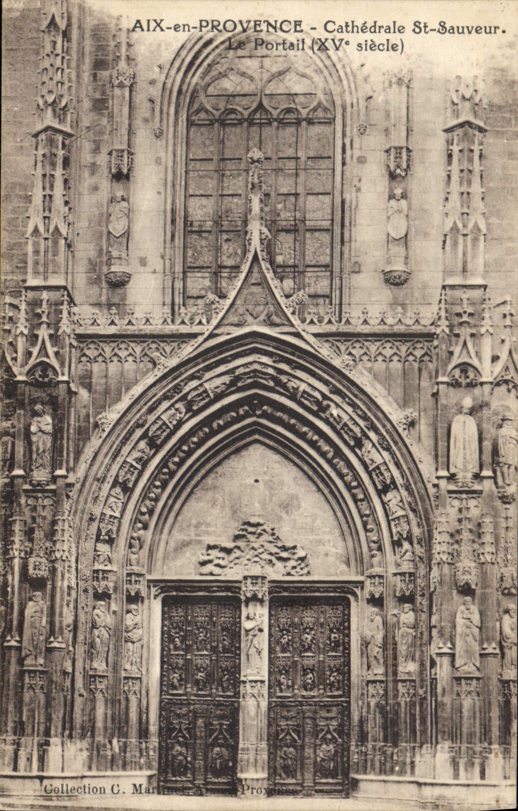 Aix-en-Provence - Cathédrale St-Sauveur. Le Portail (XVe siècle) — Collection G. Martin
