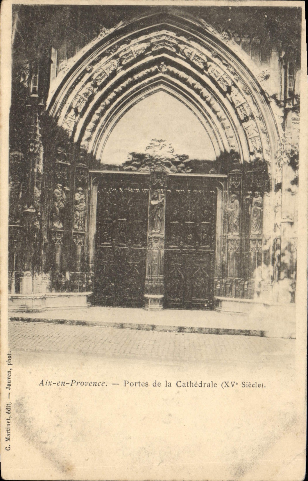 Aix-en-Provence — Tore der Kathedrale (15. Jahrhundert) — G. Martinot, Verlag — Jouvén, Foto