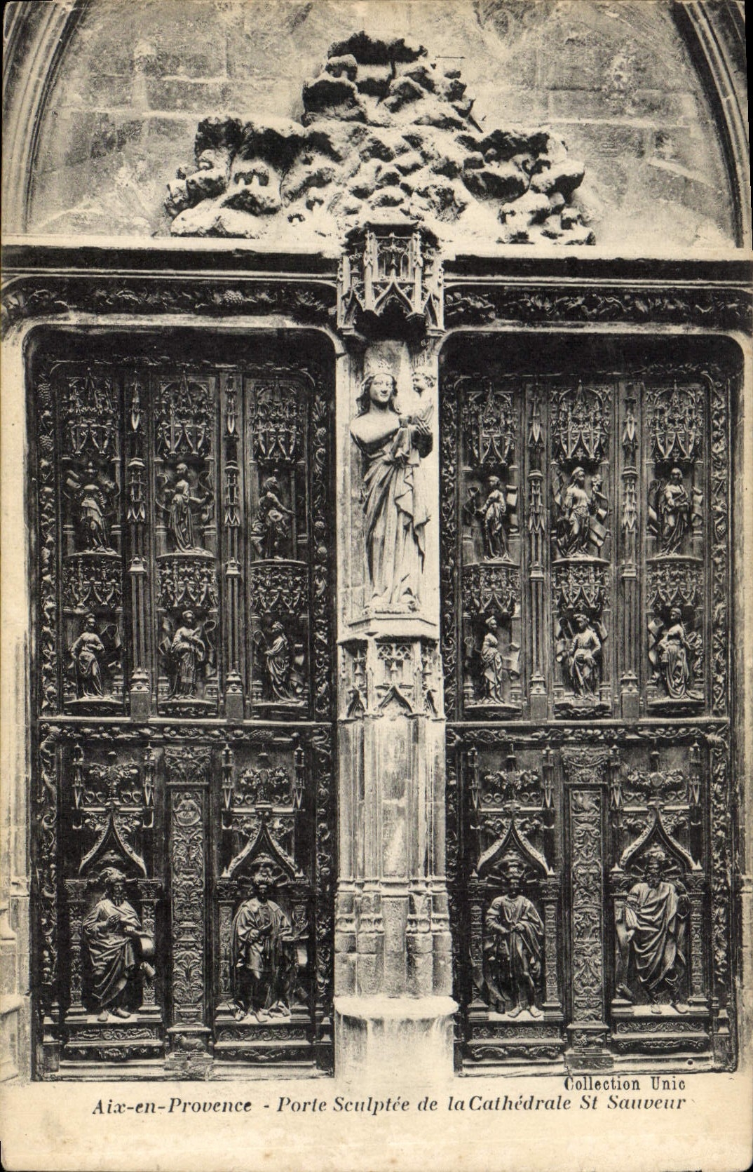 Aix-en-Provence — Porte Sculptée de la Cathédrale St Sauveur — Collection Unic