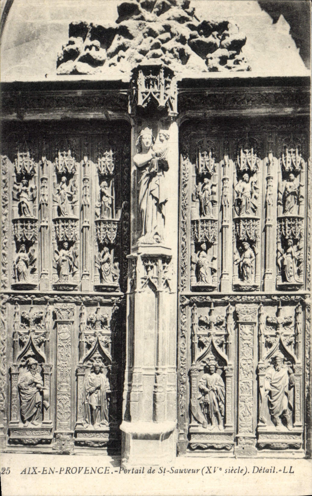 Aix-en-Provence — Portail de Saint-Sauveur (XVe siècle) — Détail — LL