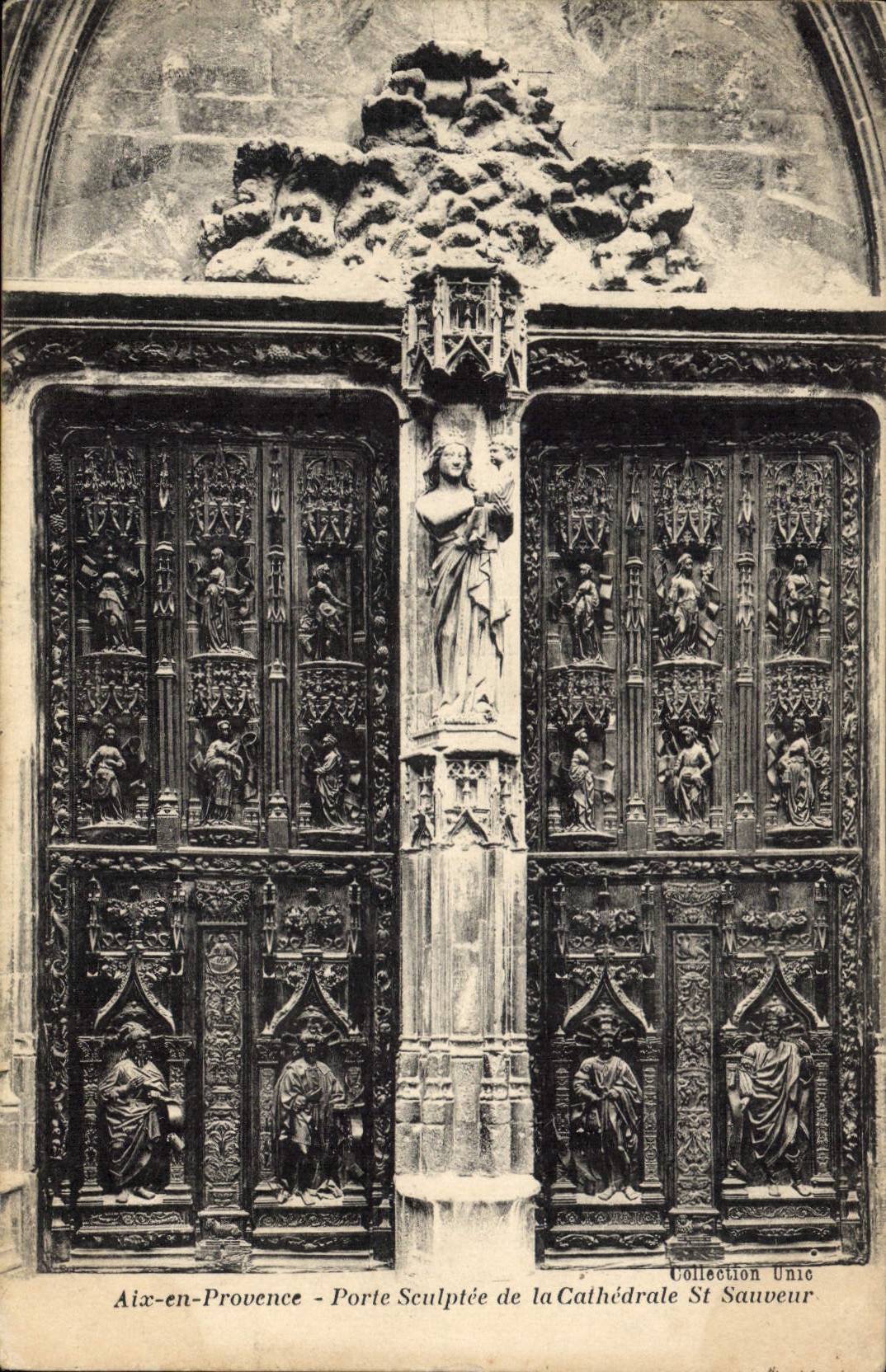 Aix-en-Provence - Porte Sculptée de la Cathédrale St Sauveur — Collection Unique