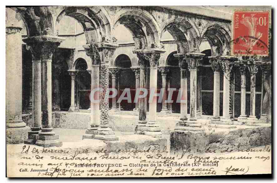 Aix-en-Provence — Cloîtres de la Cathédrale (XIe siècle) — Coll. Jaussaud