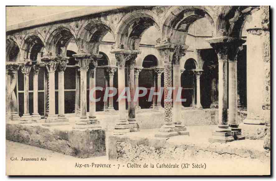 Aix-en-Provence — Cloître de la Cathédrale (XIe Siècle) — Col. Jaussau