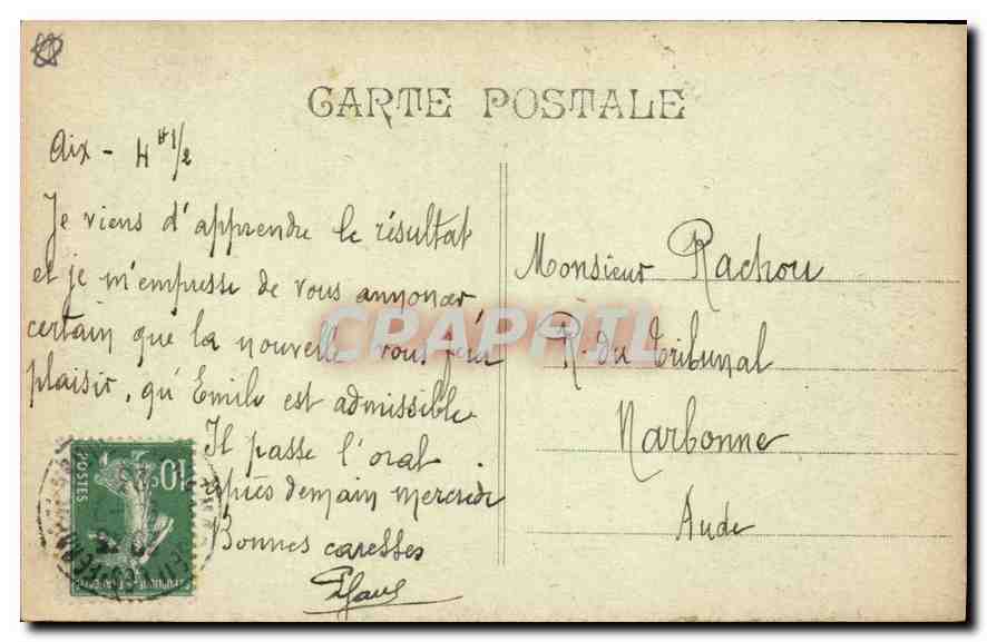 CPA Aix en Provence Porte de la Cathedrale St Sauveur les Sibylles  — Rückseite