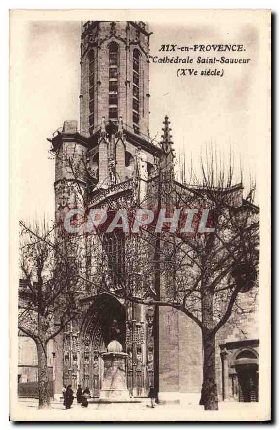 Aix-en-Provence — Cathédrale Saint-Sauveur (XVe siècle) — éditeur non visible