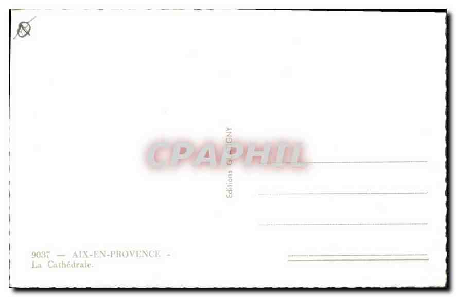 Aix-en-Provence — La Cathédrale — Éditions Graphphil, n° 9037 — Rückseite