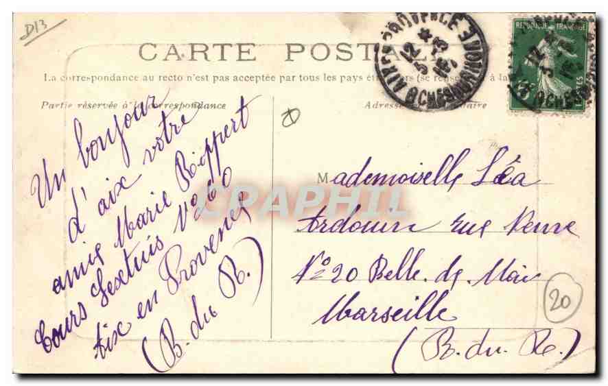 Aix-en-Provence — La Cathédrale — Édition J. Mégy — Rückseite
