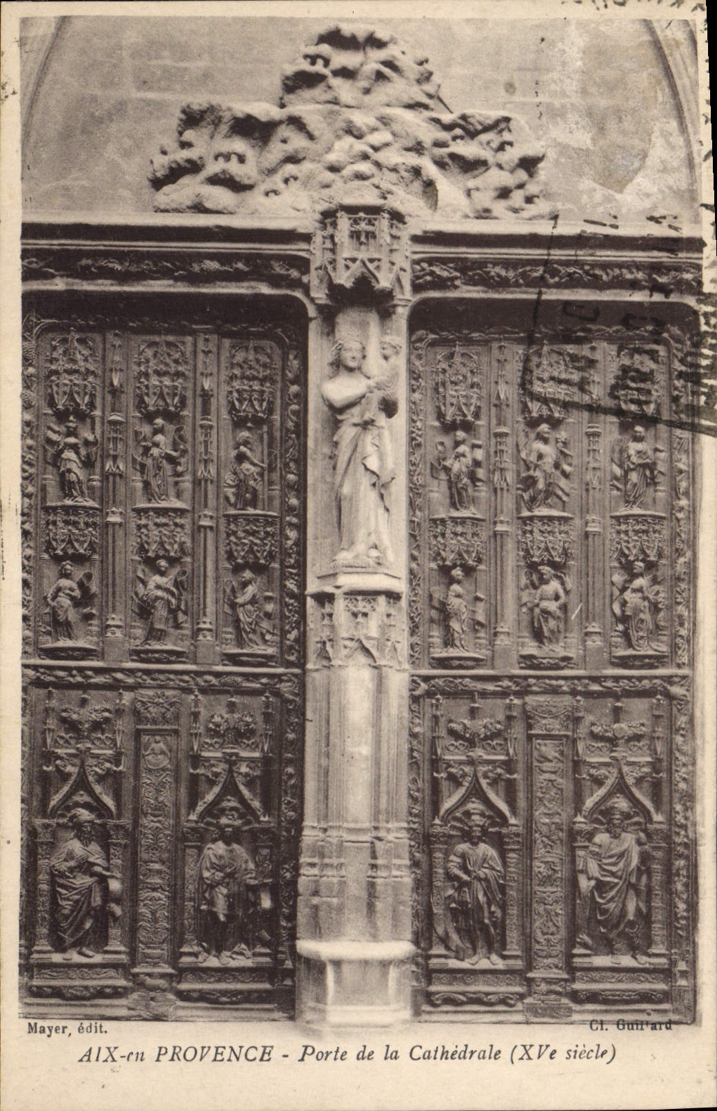 Aix-en-Provence — Porte de la Cathédrale (XVe siècle) — Mayer, édit.