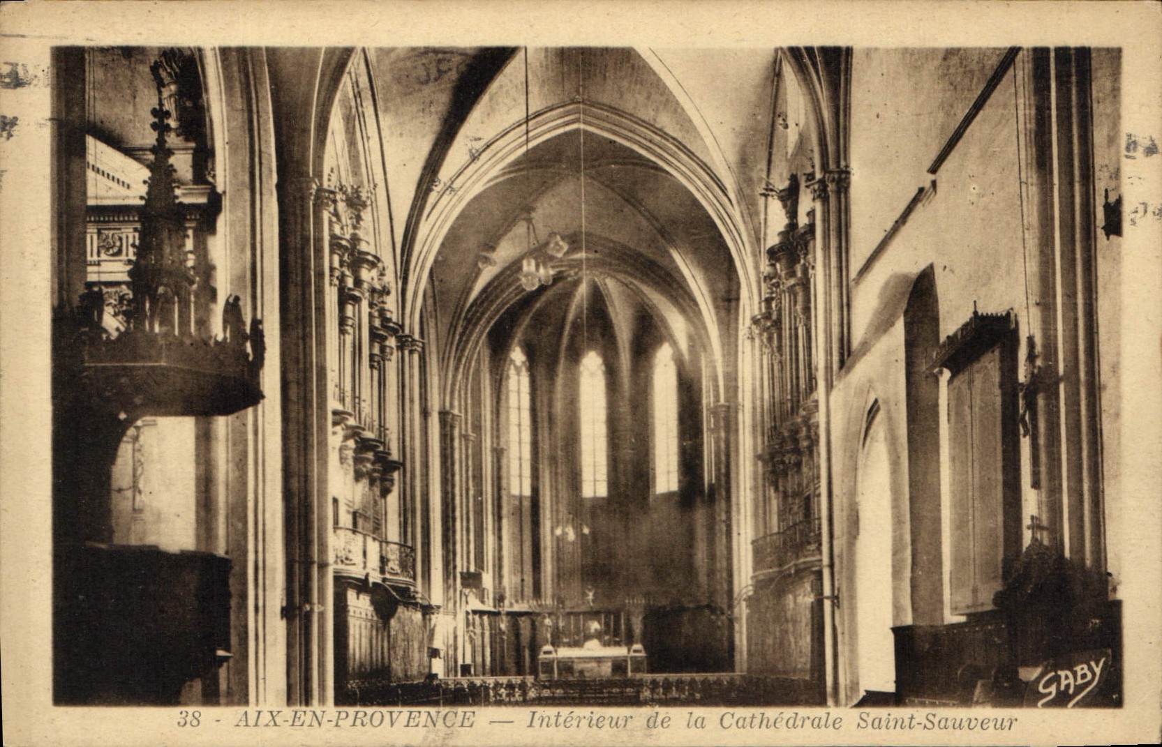 Aix-en-Provence — Intérieur de la Cathédrale Saint-Sauveur — Éditions Gaby, n°38