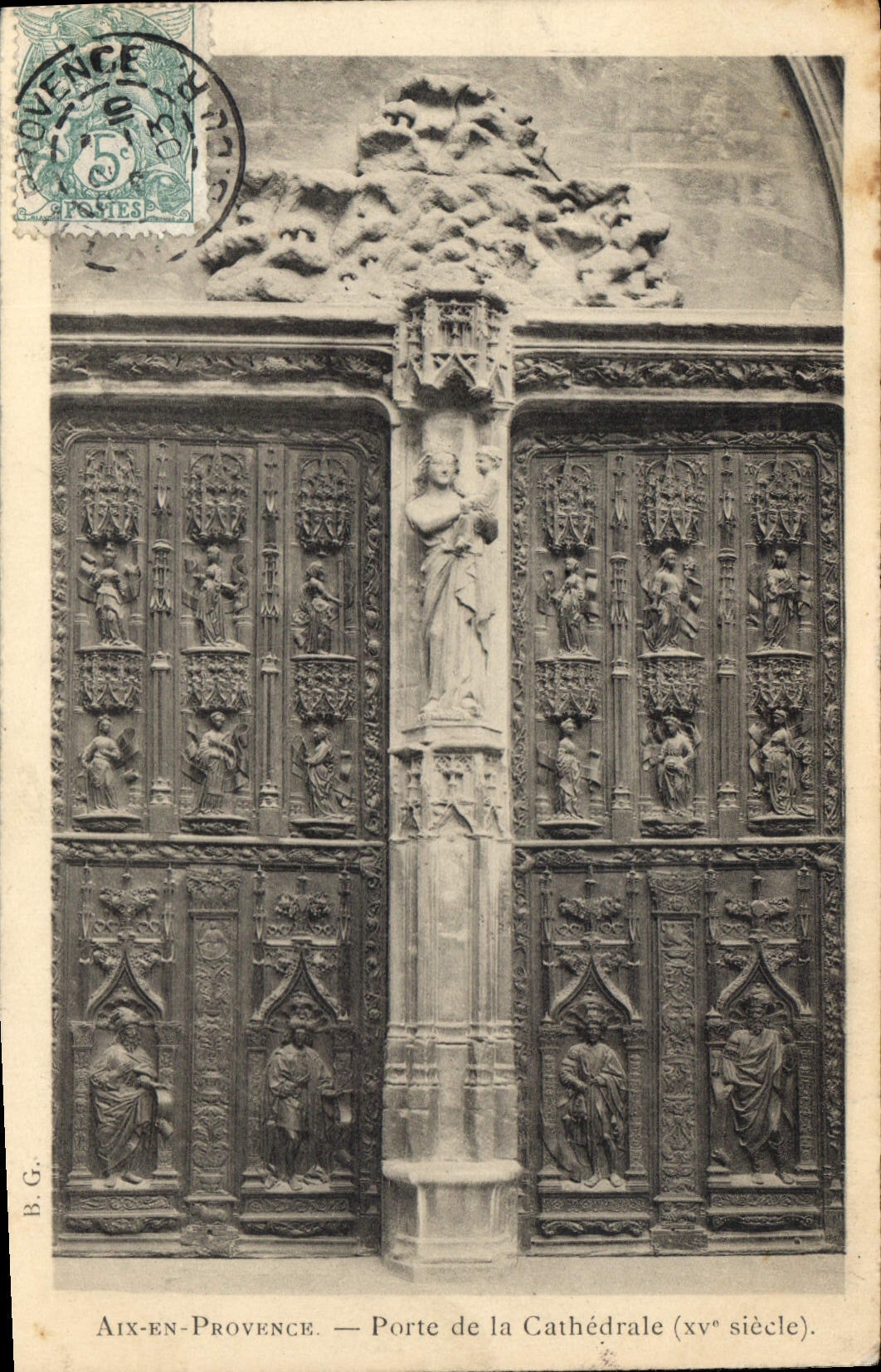 Aix-en-Provence — Porte de la Cathédrale (xvᵉ siècle). — B.G.