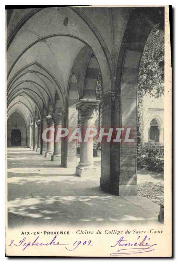 Aix-en-Provence - Cloître du Collège du Sacré-Cœur — éditeur inconnu, n° de série non visible