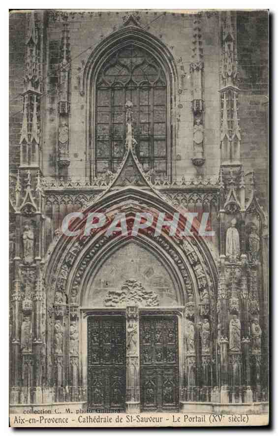 Aix-en-Provence - Kathedrale St-Sauveur - Der Portal (15. Jahrhundert) — Sammlung G. M. photo Guillarda