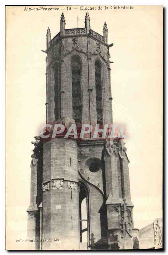 CPA Aix en Provence Clocher de la Cathedrale 
