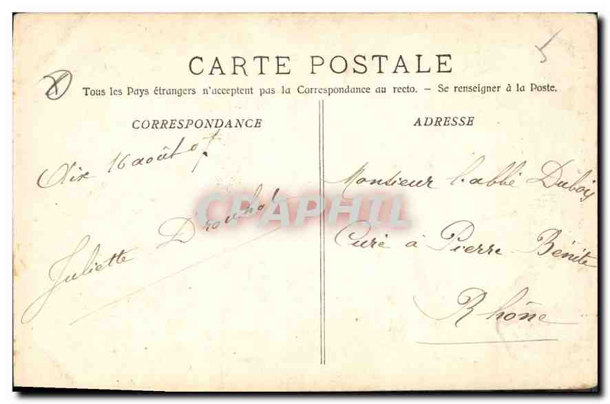 Aix-en-Provence — Porte sculptée de la Cathédrale — Collection Jaussaud, n°20 — Verso