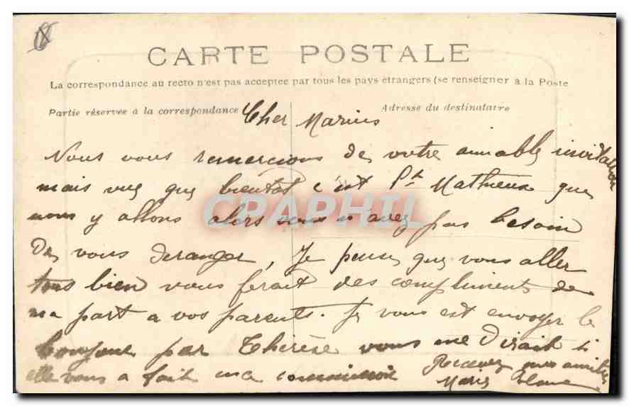 CPA Marseille vue generale prise du Transbordeur  — Verso