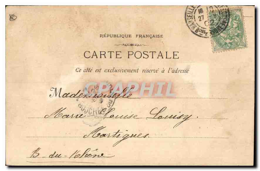 CPA Marseille l'Entree du Vieux Port  — Rückseite