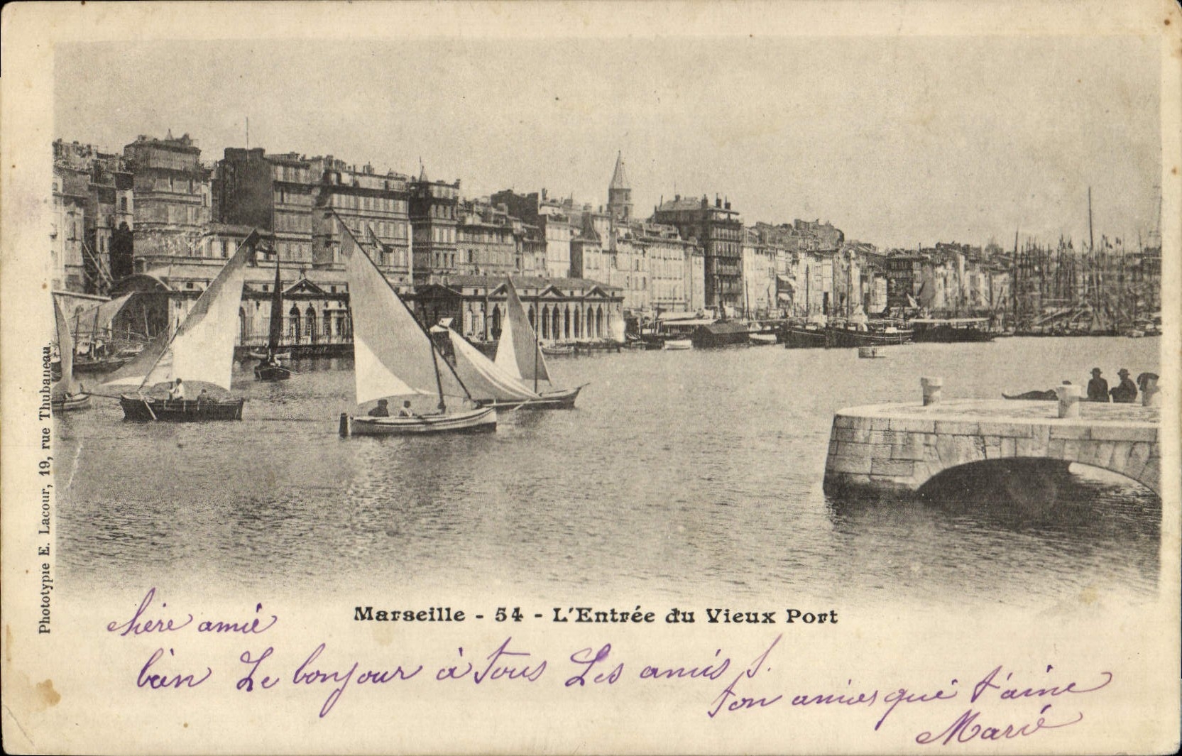 CPA Marseille l'Entree du Vieux Port 
