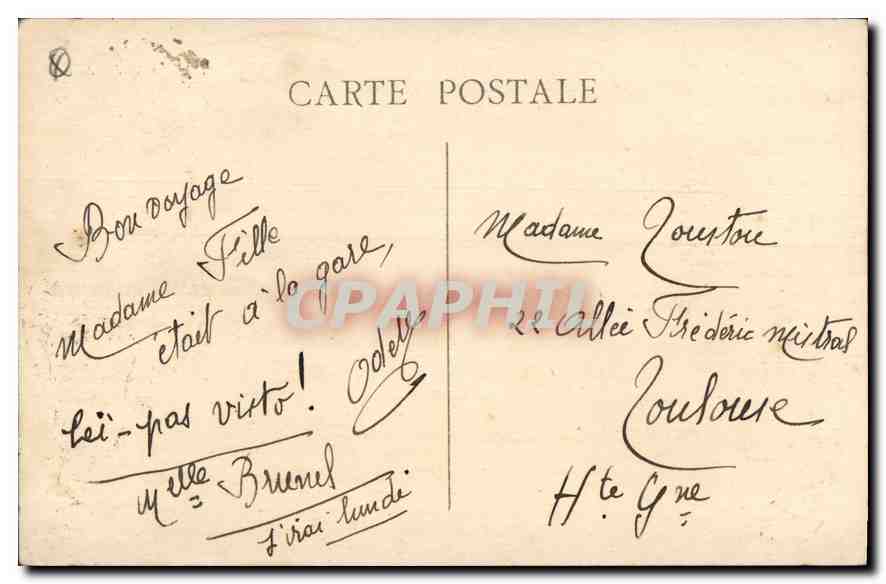 CPA Marseille un Coin des Bassins de la Joliette et la Cathedrale  — Verso