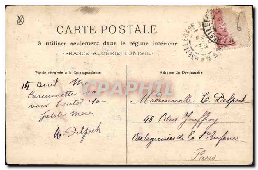 CPA Marseille le vieux Port et N D de la Garde  — Verso