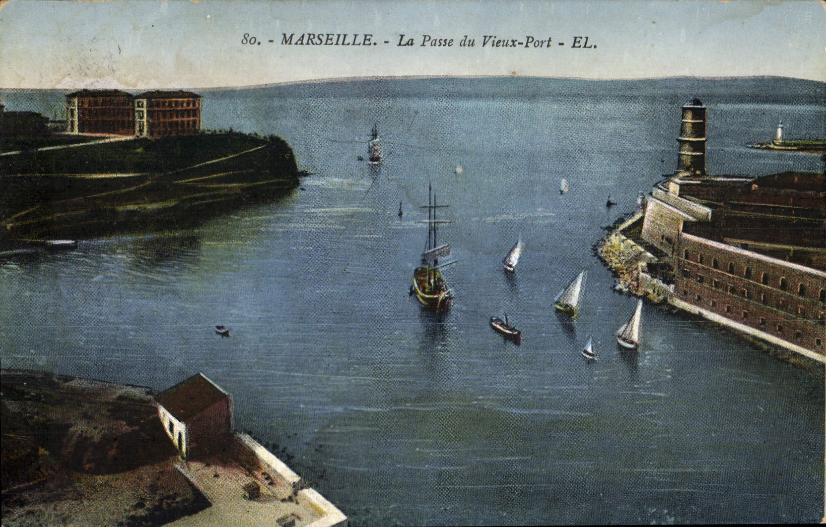 CPA Marseille la Passe du Vieux Port 