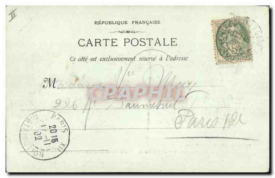 Marseille - Le Quai du Port (Côté des Augustins) — Photographie de J. Leduc, 509 — datée 16 novembre 1902 — Rückseite