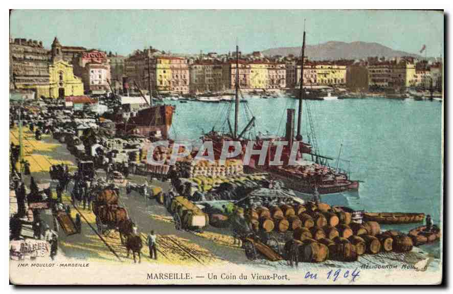 CPA Marseille Un Coin du Vieux Port 