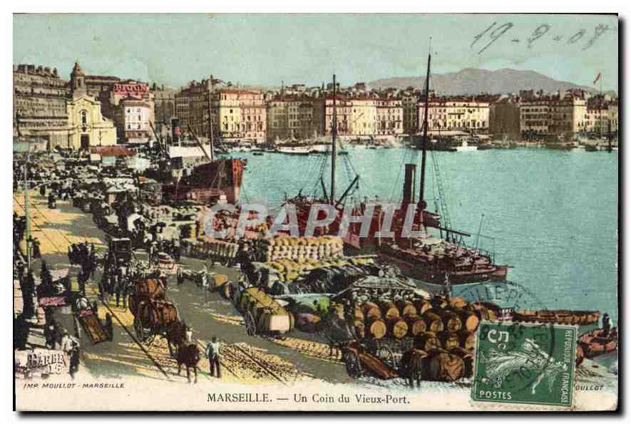 CPA Marseille un coin du Vieux Port 
