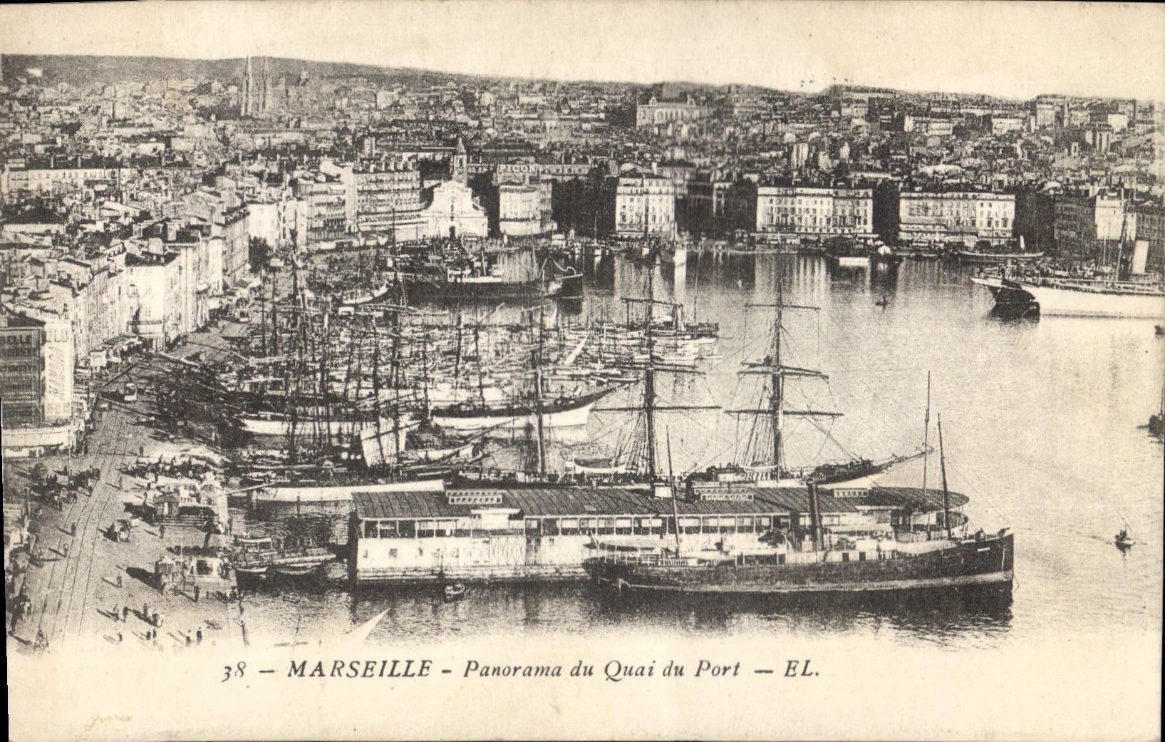 Marsella — Panorama del Muelle del Puerto — EL.