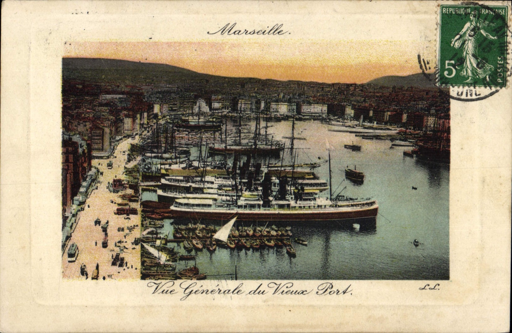 Marsiglia — Vista generale del Vecchio Porto — L.L.