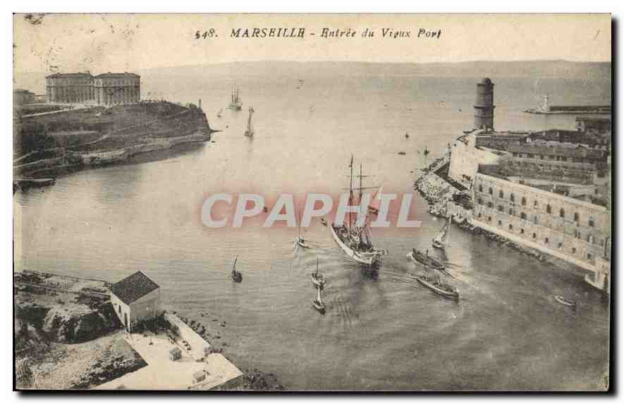 CPA Marseille Entree du Vieux Port 