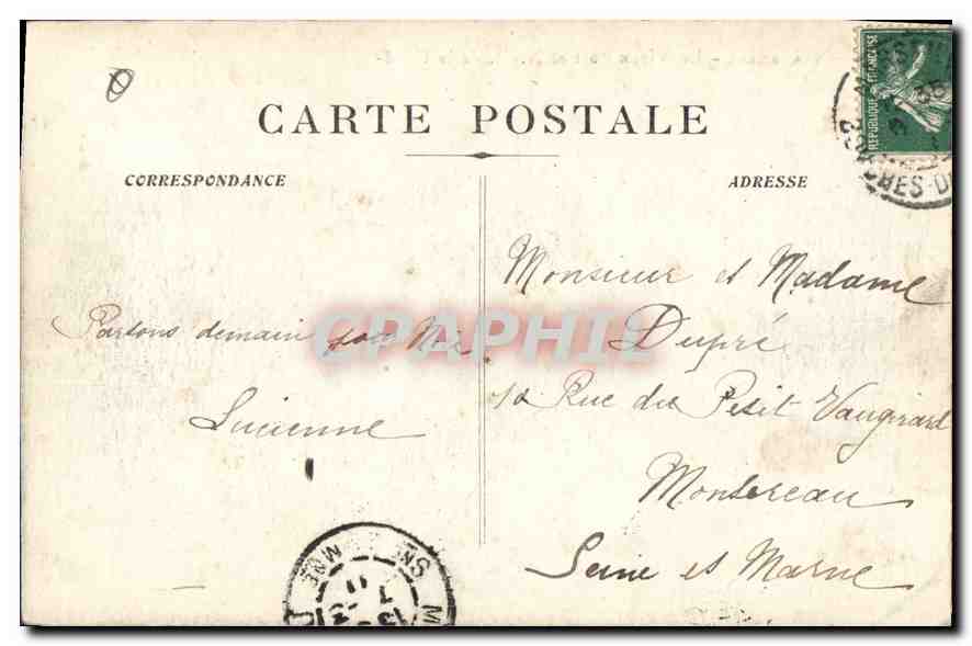 CPA Marseille le Vieux Port et N D de la Garde  — Verso