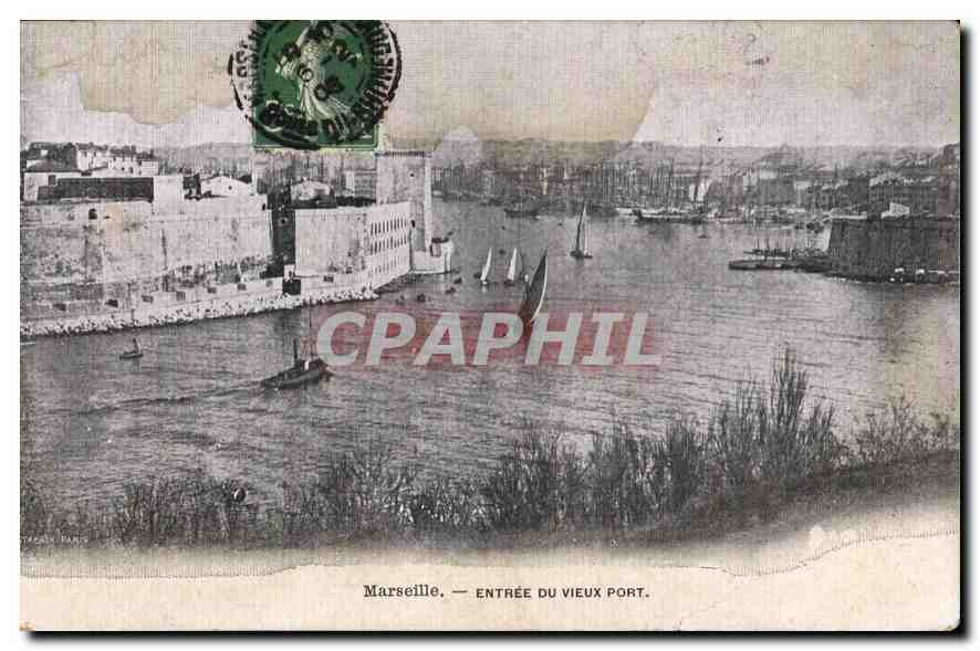 CPA Marseille Entree du Vieux Port 