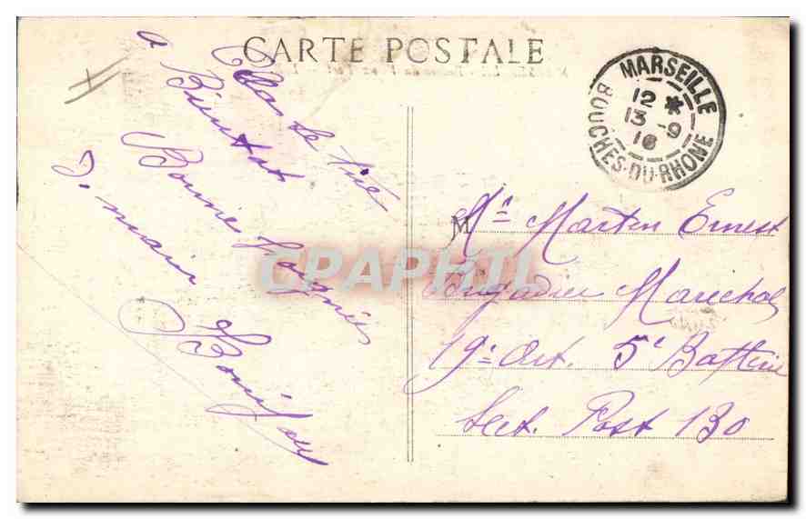 CPA Marseille Entree du Vieux Port  — Rückseite
