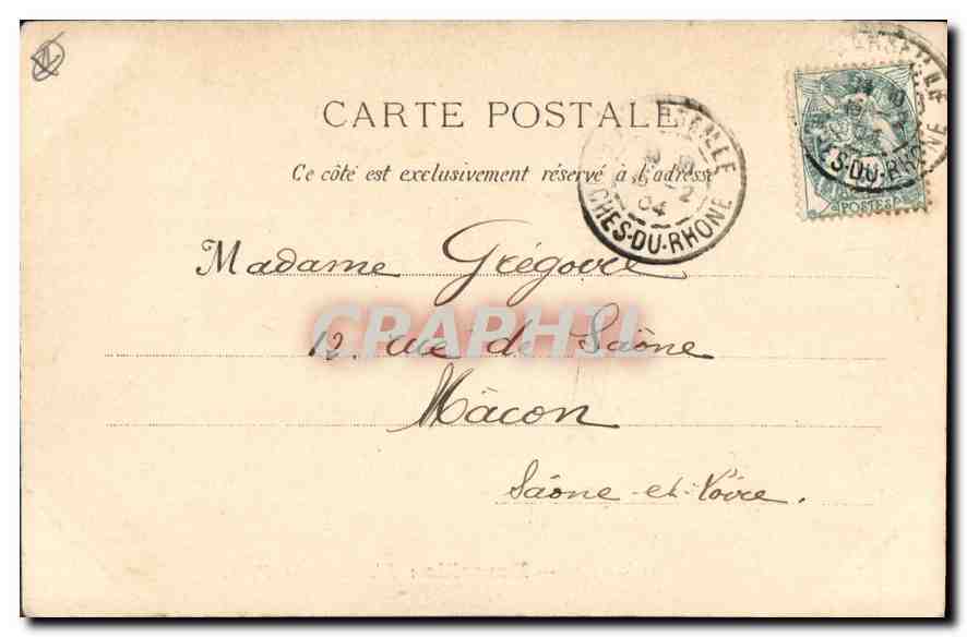 CPA Marseille l'Entree du Port  — Verso